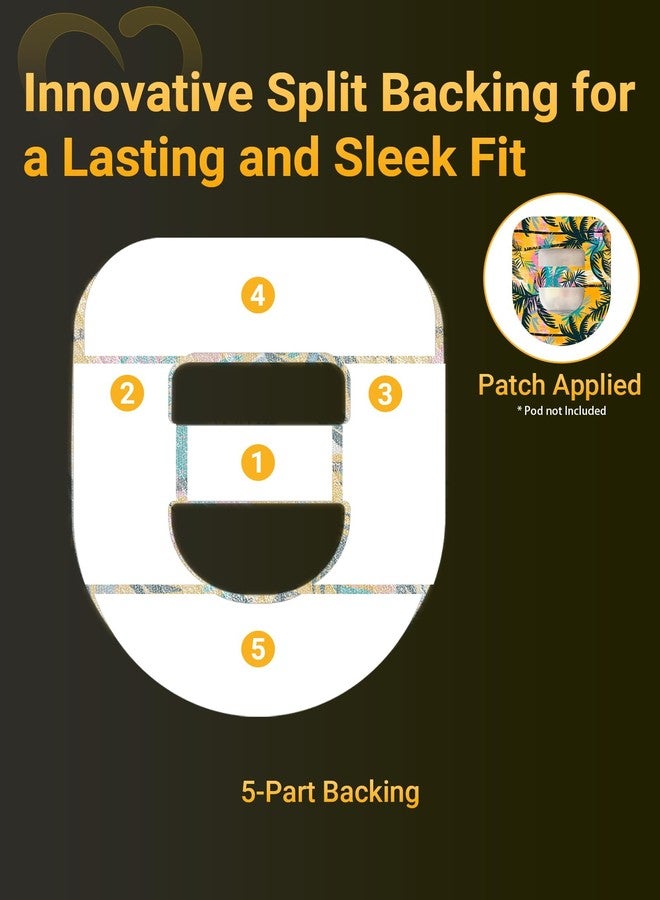 Amolyfe لاصقات أومنيبود 5 المقاومة للماء، عبوة من 20 لاصقة أومنيبود من أموليف مع حزام قابل للتمدد، قابلة للتهوية، لاصق طبي طويل الأمد، علبة معدنية فاخرة بمفصلات (غروب الشمس على الشاطئ) - Image 4